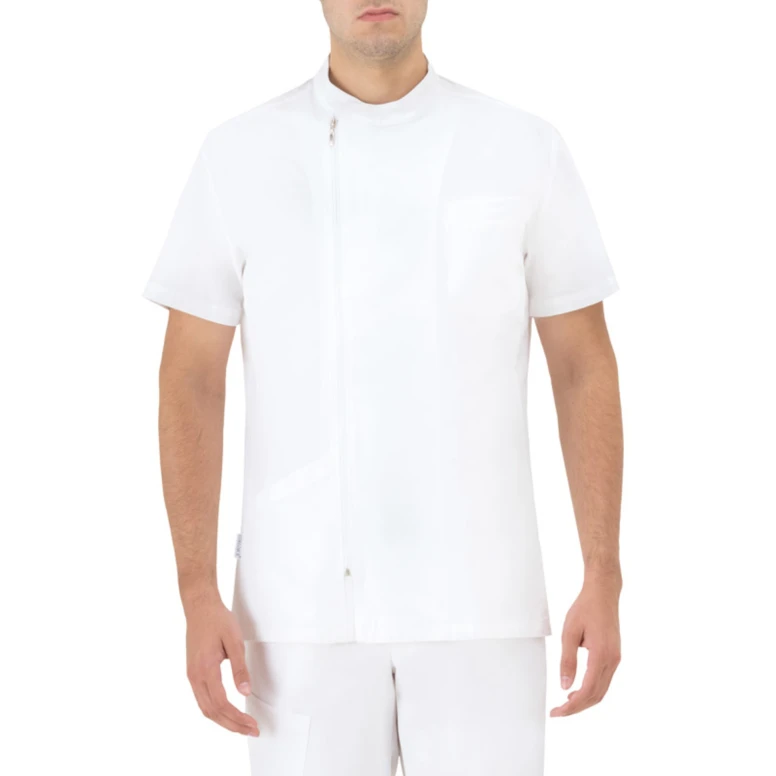 Giblor's Ruggero blusa de trabajo con cremallera de manga corta 21P03K489