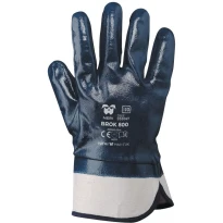 Guantes de NBR con puño de 7 cm. Dorso RECUBIERTO - BROOK 800