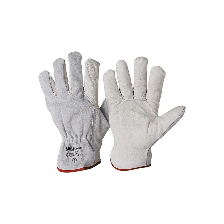 Guantes de trabajo en Piel de Flor con dorso de Crosta Bovina - EN 388