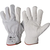 Guantes de trabajo en Piel de Flor con dorso de Crosta Bovina - EN 388
