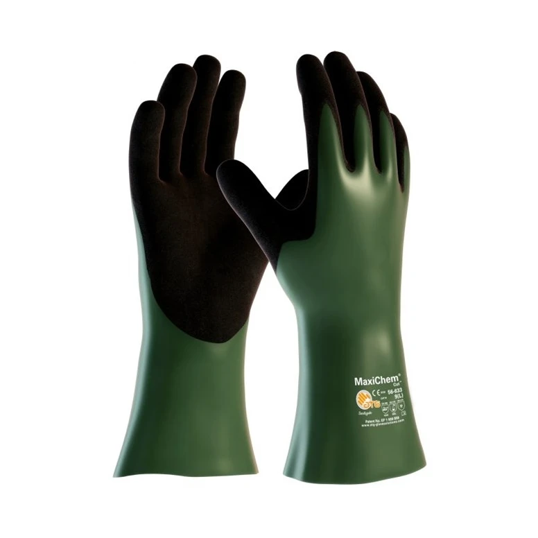 12 Pares - Guantes de Trabajo ATG Maxichem Cut en Nitrilo 56-633