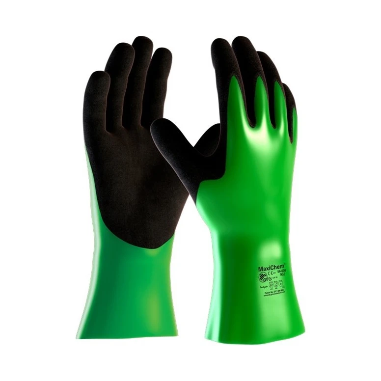 12 Pares - Guantes de Trabajo ATG Maxichem en Nitrilo 56-630