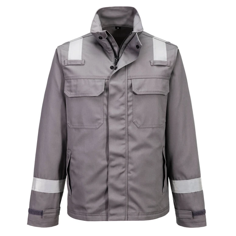 Chaqueta de Trabajo Multibolsillos Multi-norma Ignífuga Sin Metal Portwest FR609