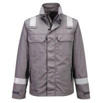 Chaqueta de Trabajo Multibolsillos Multi-norma Ignífuga Sin Metal Portwest FR609