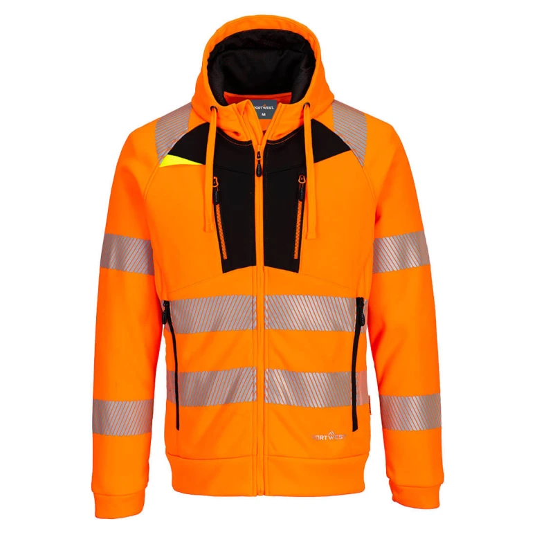 Sudadera de Trabajo de Alta Visibilidad con Capucha y Múltiples Bolsillos Portwest DX484