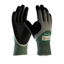 12 Pares - Guantes de trabajo ATG Maxicut Oil en nitrilo 34-305