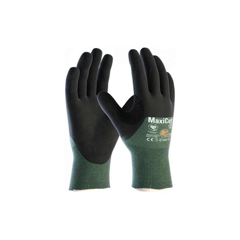 12 Pares - Guantes de trabajo ATG Maxicut Oil en nitrilo 44-305