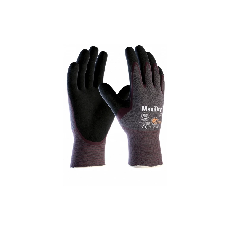 12 Pares - Guantes de Trabajo ATG Maxidry de Nitrilo 56-424