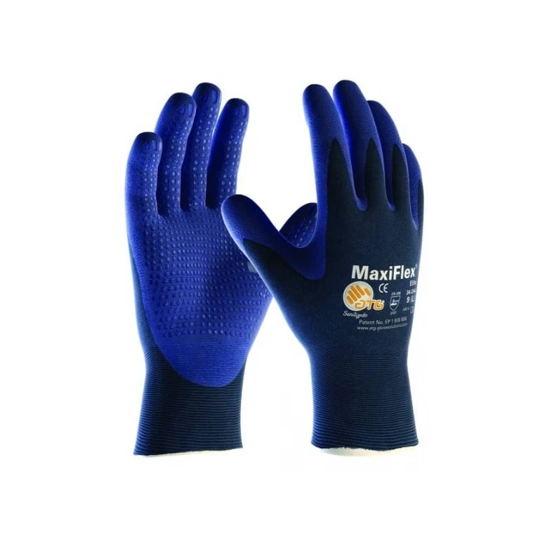 12 Pares - Guantes de trabajo ATG Maxiflex Elite de Nitrilo 34-244