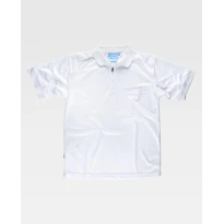 Liquidación total - Polo de trabajo de poliéster manga corta - Workteam Talla L color blanco