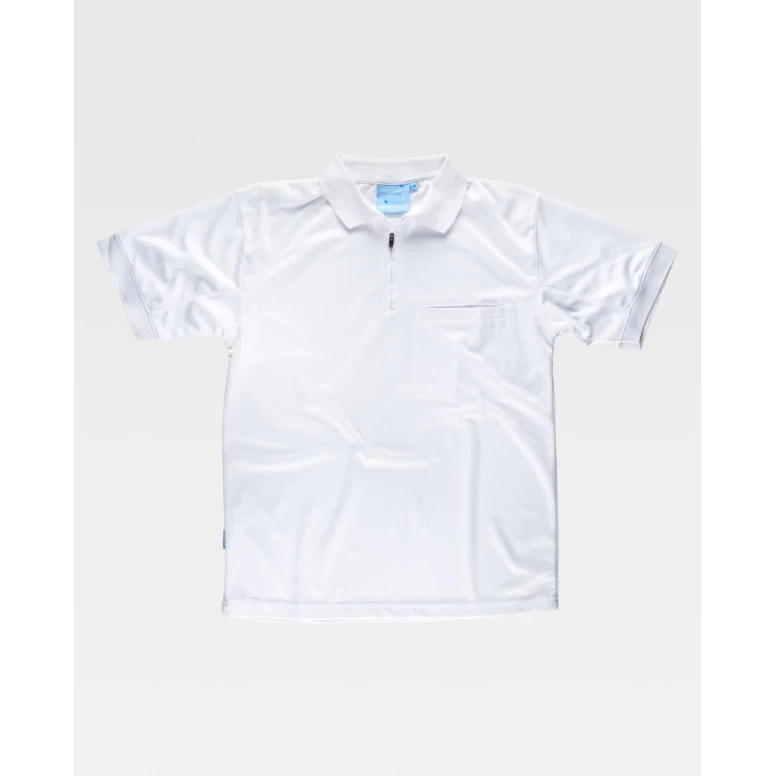 Liquidación total - Polo de trabajo de poliéster manga corta - Workteam Talla L color blanco