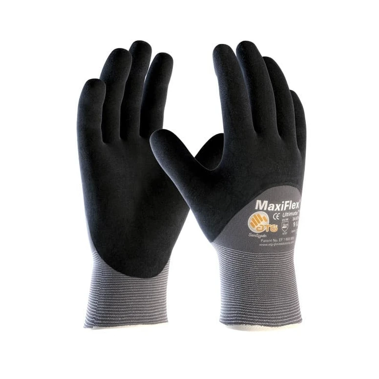 12 Pares - Guantes de Trabajo ATG Maxiflex Ultimate en Nitrilo 34-875