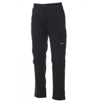 Liquidación total -Pantalón de trabajo Worker Tech Multibolsillos Multisaison rodilleras - Payper AY 7309 Talla 3XL negro/negro