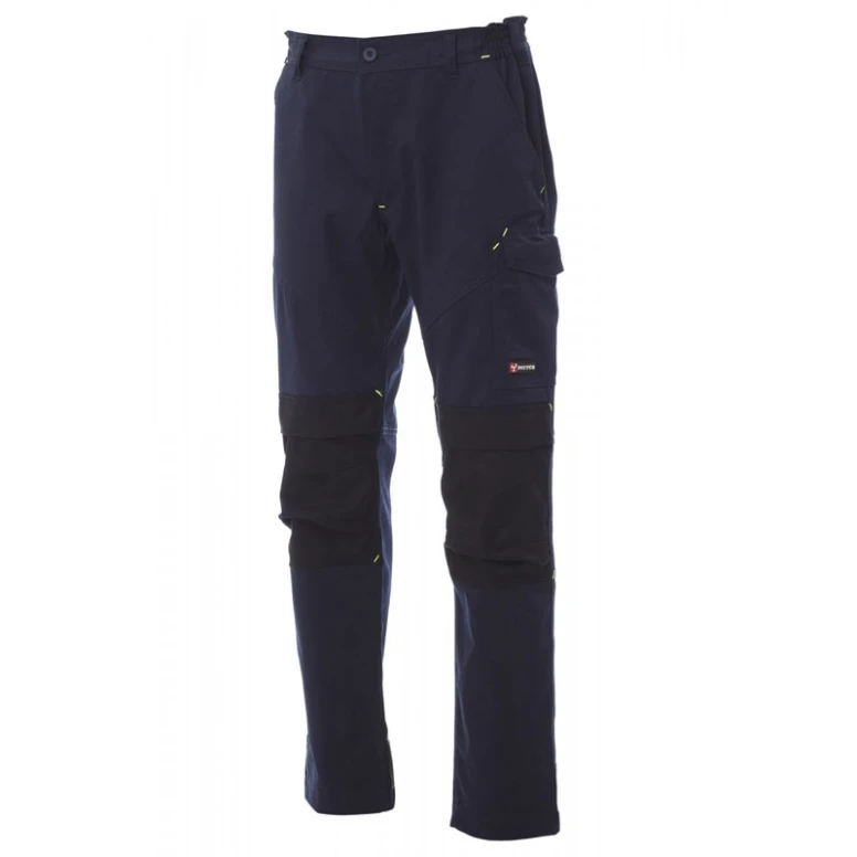 Liquidación total -Pantalón de trabajo Worker Tech Multibolsillos Multisaison rodilleras - Payper AY 7309 Talla 3XL negro/negro