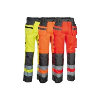 Liquidación total - Pantalones de trabajo Alta Visibilidad Multibolsillos Cofra Blinding V078-0-00 Talla 56 Amarillo antracita