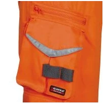 Liquidación total - Pantalones de trabajo Alta Visibilidad Multibolsillos Cofra Blinding V078-0-00 Talla 56 Amarillo antracita
