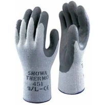 10 pares - Guantes de trabajo térmicos invernales antifrío Showa Thermo 451 sin costuras de látex - Térmico sh451