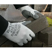 10 pares - Guantes de trabajo térmicos invernales antifrío Showa Thermo 451 sin costuras de látex - Térmico sh451 2