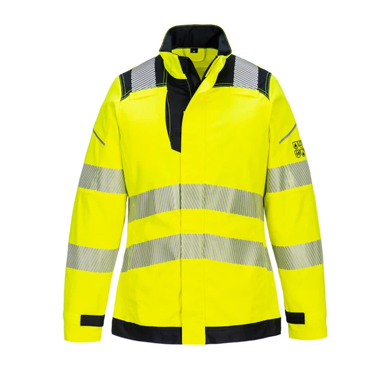 Chaqueta de Trabajo Alta Visibilidad Multi-norma Multibolsillos Ignífuga para Mujer Portwest FR715