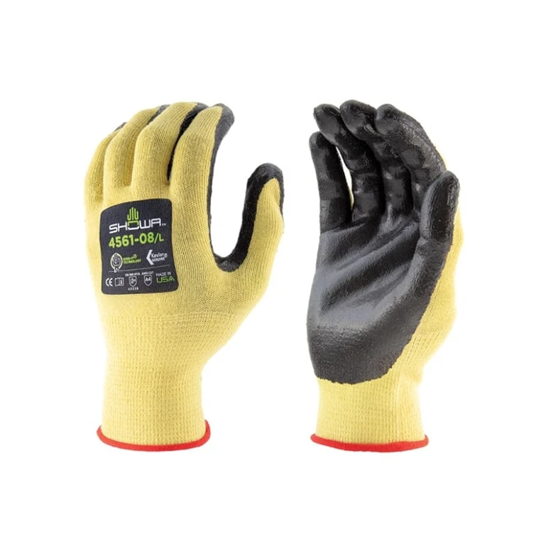Guantes Showa 4561 en KEVLAR Anticorte Anticaloricos recubiertos de Nitrilo SH4561