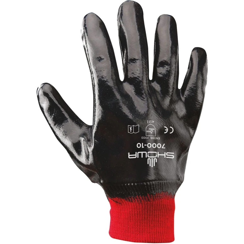 Guantes Showa 7000 Antiabrasión | Algodón Jersey recubiertos de Nitrilo SH7000