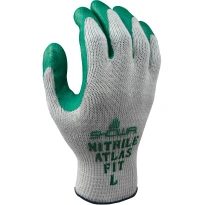10 Pares - Guantes Showa 350r soporte de poliéster/algodón recubiertos de Nitrilo sh350r