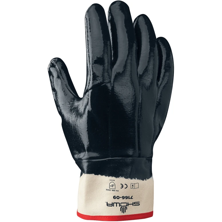 Guantes Showa 7166 recubiertos totalmente de nitrilo sh7166