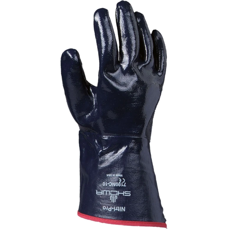 Guantes Showa 7199NC de Nitrilo y algodón Jersey reforzado sh7199NC