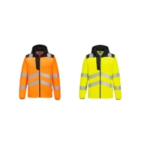 Chaqueta de Trabajo Alta Visibilidad Multibolsillos con Capucha Portwest PW335