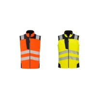 Chaleco de Trabajo Alta Visibilidad Multibolsillos Softshell Cortaviento Impermeable Portwest PW325