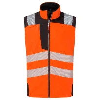 Chaleco de Trabajo Alta Visibilidad Multibolsillos Softshell Cortaviento Impermeable Portwest PW325 2