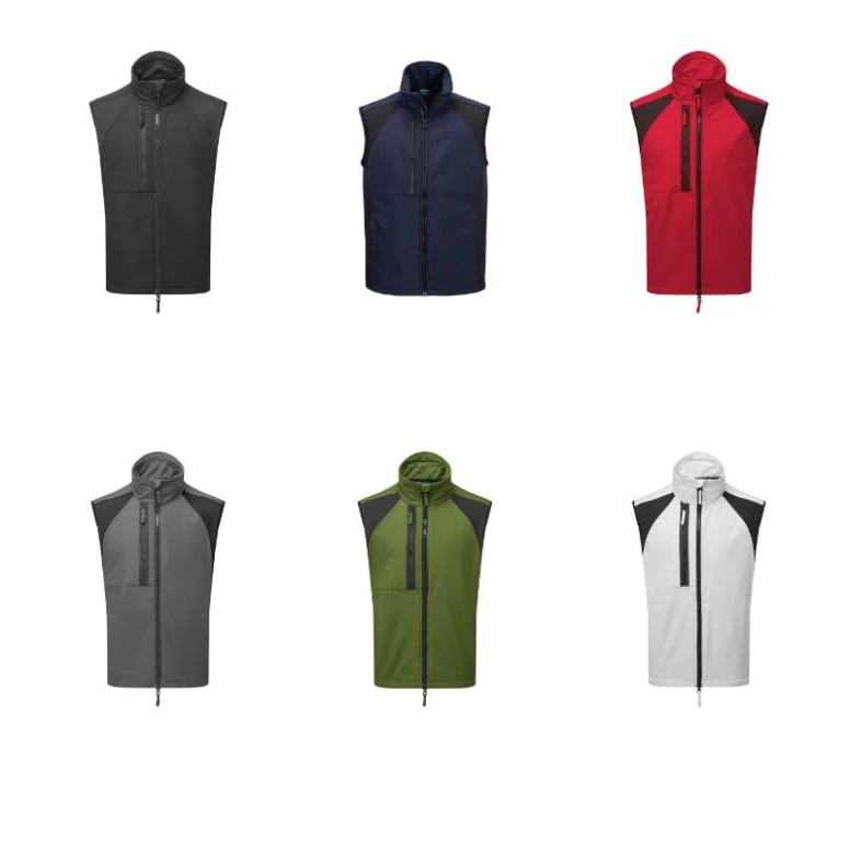 Chaleco de Trabajo Multibolsillos Softshell Cortavientos Impermeable Portwest CD876