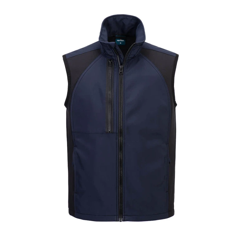 Chaleco de Trabajo Multibolsillos Softshell Cortavientos Impermeable Portwest CD876