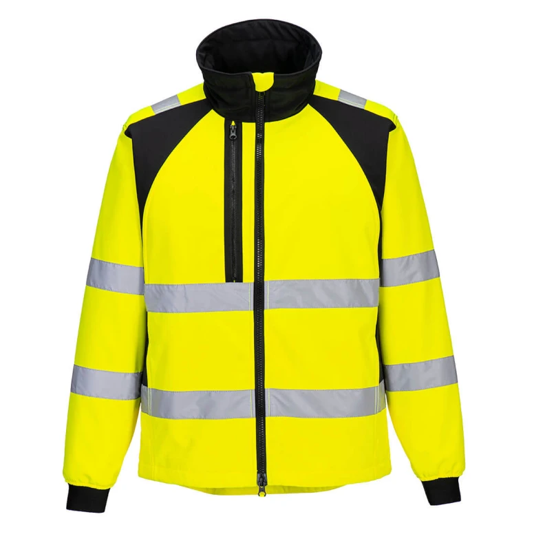 Chaqueta de Trabajo de Alta Visibilidad Impermeable Multibolsillos Cortavientos con Cremallera Completa Portwest CD875