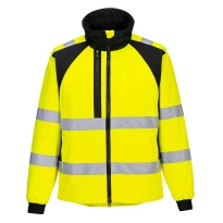 Chaqueta de Trabajo de Alta Visibilidad Impermeable Multibolsillos Cortavientos con Cremallera Completa Portwest CD875