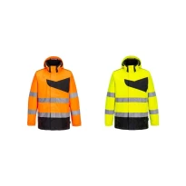 Chaqueta de Trabajo Alta Visibilidad Impermeable Multibolsillos Metalfree con Capucha Portwest PW265