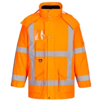Chaqueta de Trabajo Alta Visibilidad Impermeable Multibolsillos 3en1 RWS Portwest R461