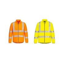 Chaqueta de Trabajo Alta Visibilidad Multibolsillos Cortaviento Impermeable Softshell Portwest EC24