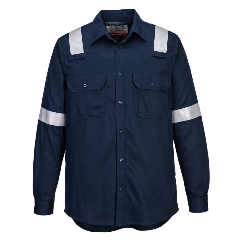 Camisa de Trabajo Alta Visibilidad Ligera Multibolsillos Multi-norma Ignífuga Portwest FR720