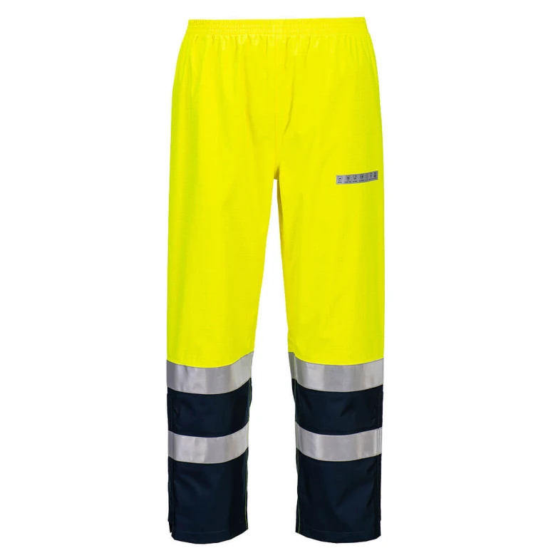 Pantalones de Trabajo Alta Visibilidad Impermeables Ignífugos Ligeros Portwest FR410