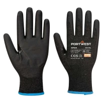 12 Piezas - Guantes de trabajo recubiertos de nitrilo anticorte antiabrasión elásticos Portwest AP34