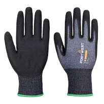 12 Piezas - Guantes de trabajo recubiertos de nitrilo anticorte y antiabrasión Portwest AP18