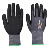 12 Piezas - Guantes de trabajo recubiertos de nitrilo anticorte antiabrasión antihumedad y elásticos Portwest AP12