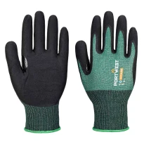 12 Piezas - Guantes de trabajo de espuma de nitrilo elásticos anticorte Portwest AP15