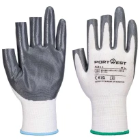 12 Piezas - Guantes de Trabajo Recubiertos de Nitrilo Anticorte Antidesgaste Elásticos Portwest A311