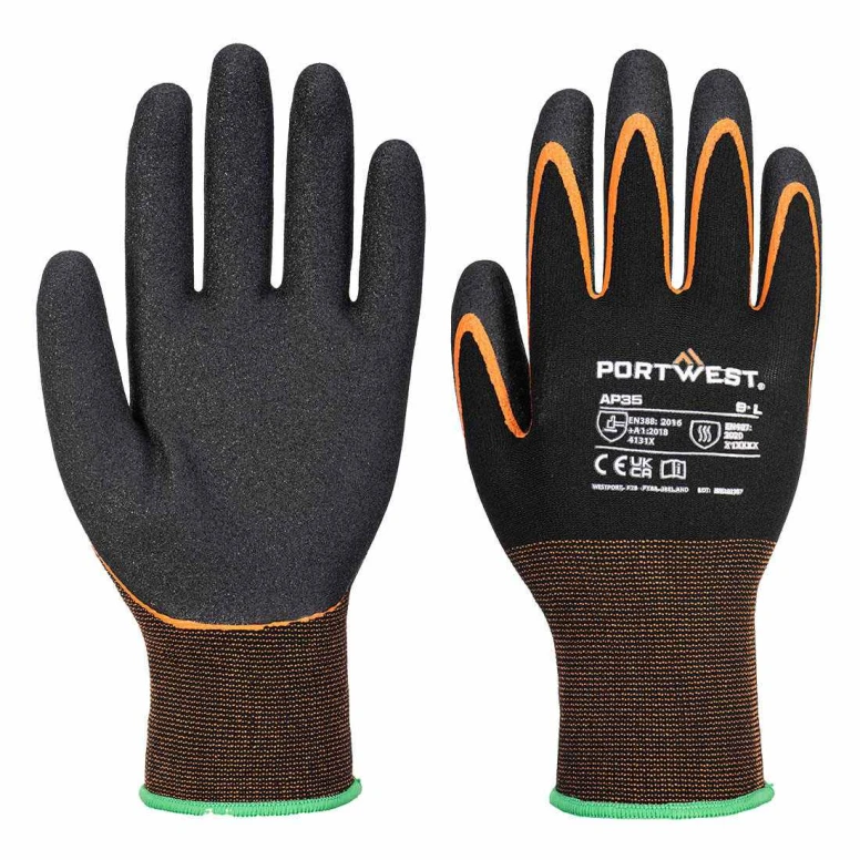 Guantes de Trabajo Recubiertos en Nitrilo Anticorte Antidesgaste Anticalor Portwest AP35