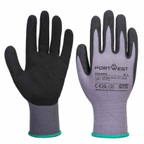 12 Piezas - Guantes de Trabajo Recubiertos de Nitrilo Anticorte Elásticos Portwest AB350
