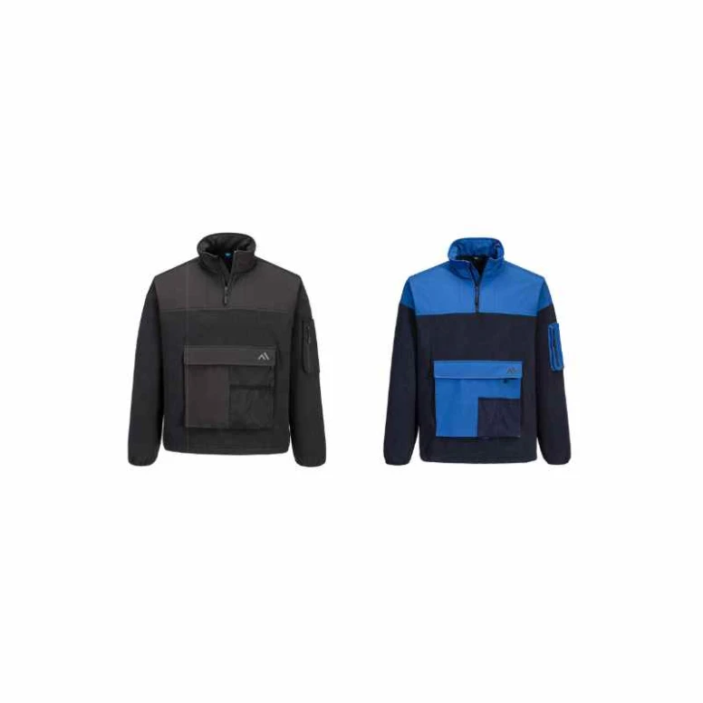 Sudadera de Trabajo de Forro Polar con Múltiples Bolsillos y Media Cremallera Portwest KX378