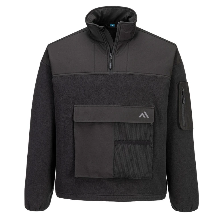 Sudadera de Trabajo de Forro Polar con Múltiples Bolsillos y Media Cremallera Portwest KX378