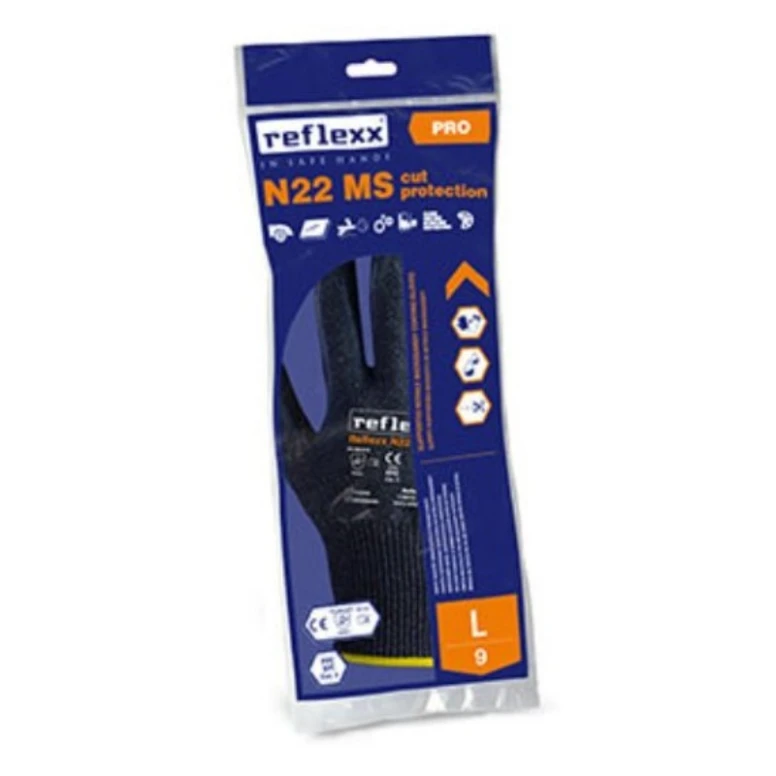 Guantes de trabajo soportados en nitrilo MicroSandy Reflexx N22 MS protección contra cortes